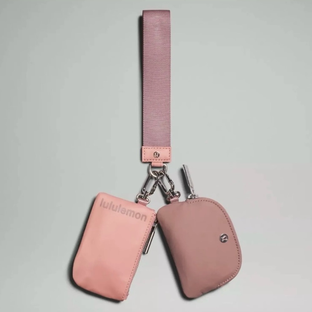 Lululemon Dual Pouch Wristlet (Pink Pastel/Twilight Rose)